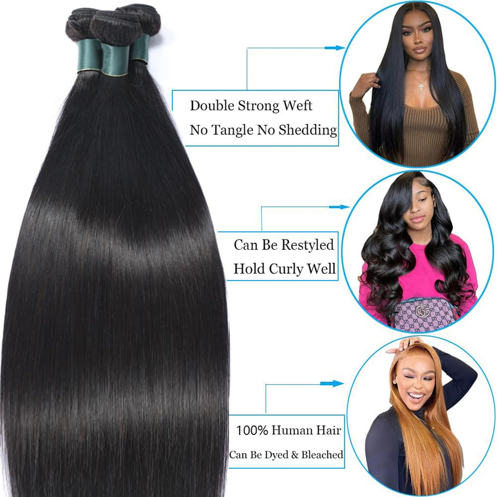 Great Grace 20-inch straight Brazilian hair bundle for versatile styling options.