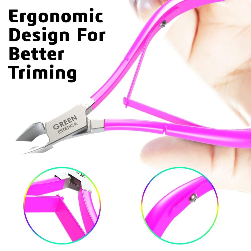 GREEN ESTETICA pedicure manicure tool in action for refined nails