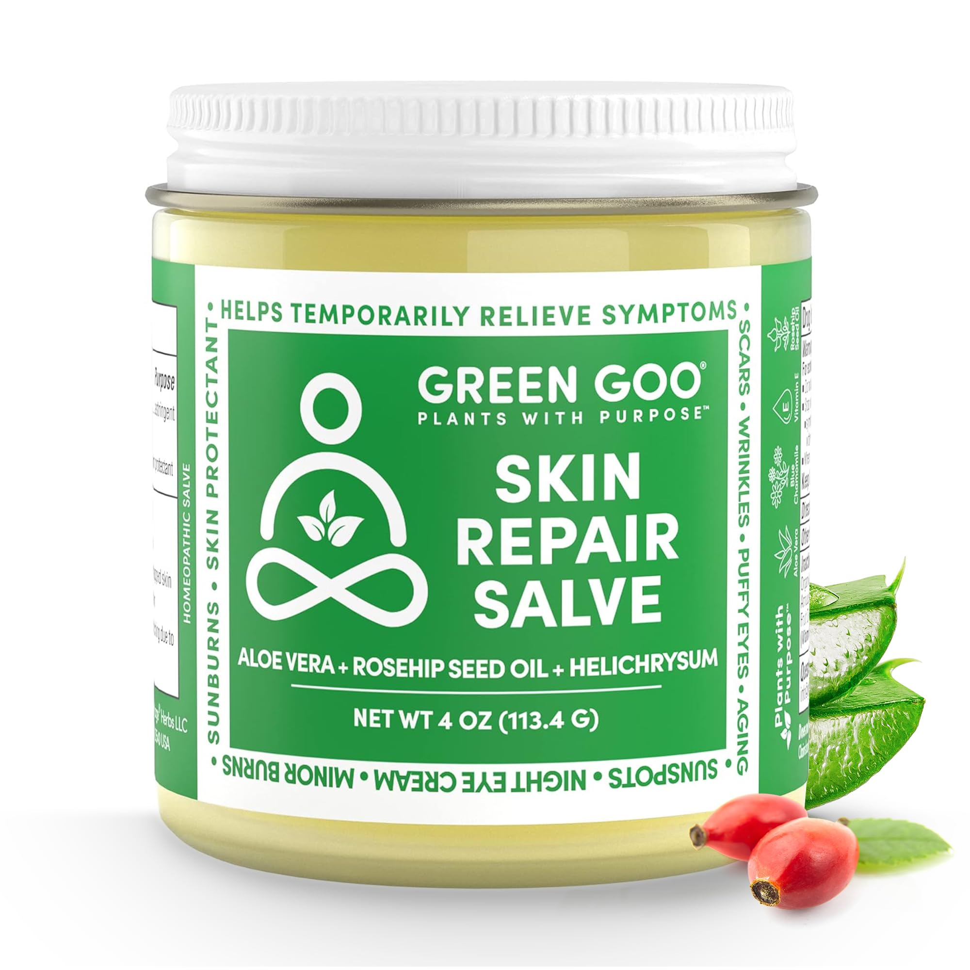 Green Goo Skin Repair Salve blue-chamomile infusion aids calming skin