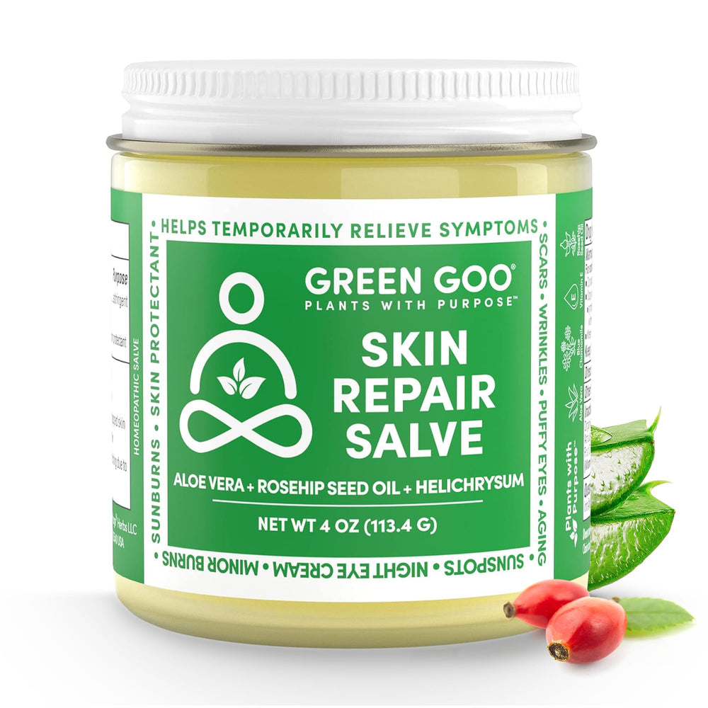 Green Goo Skin Repair Salve blue-chamomile infusion aids calming skin
