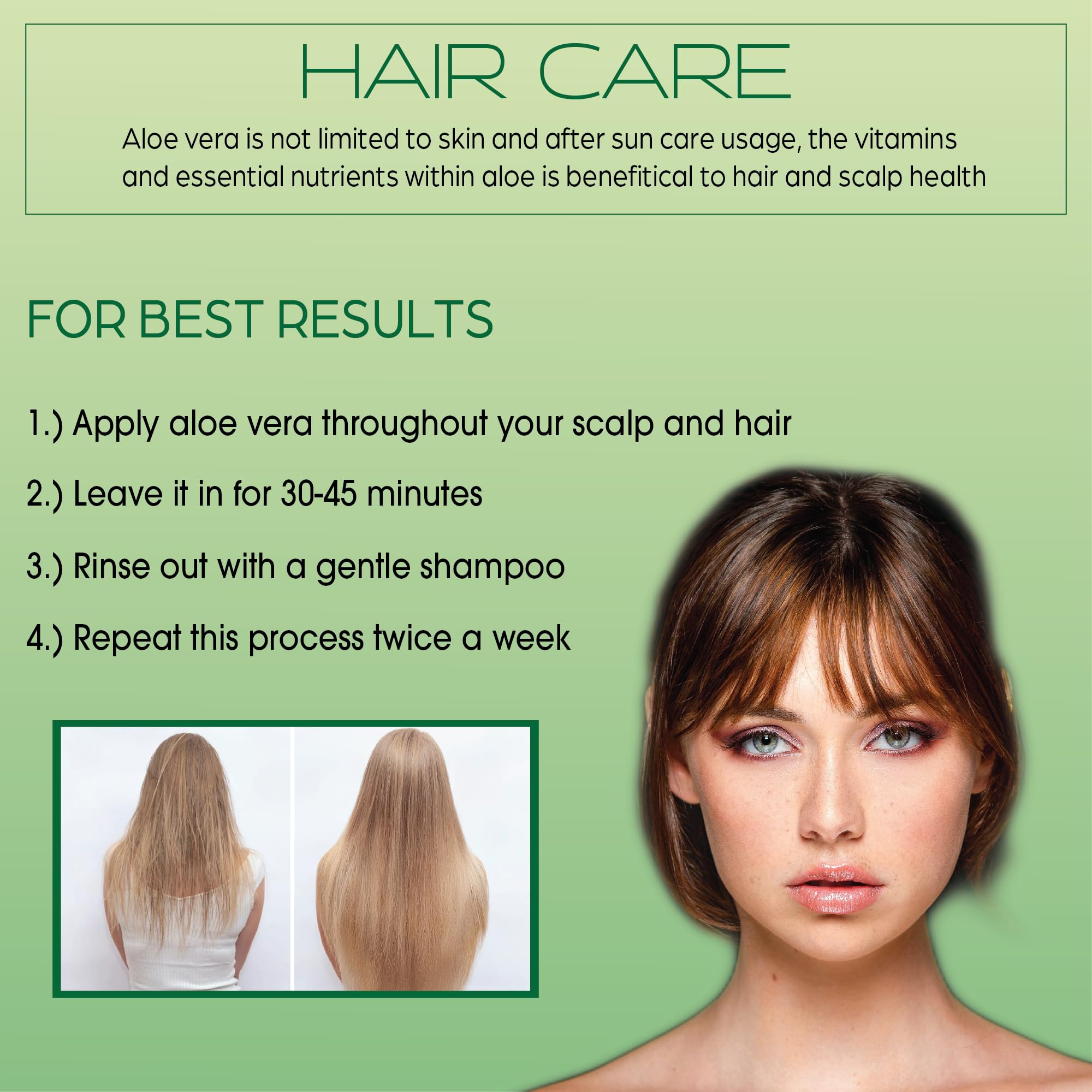 Green Leaf Naturals Aloe Gel used after shaving for calming irritation.