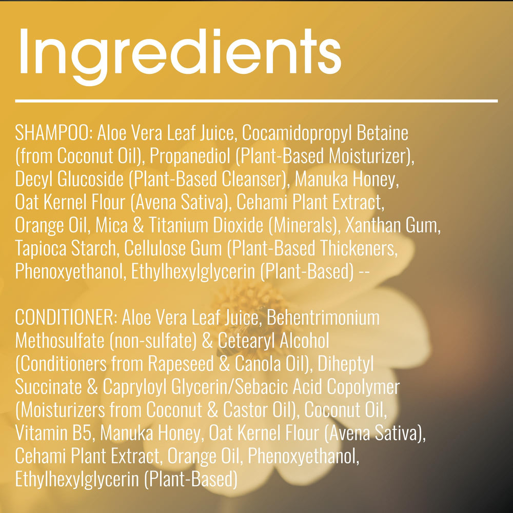 Green Leaf Naturals shampoo-conditioner set on counter ready for routine use.