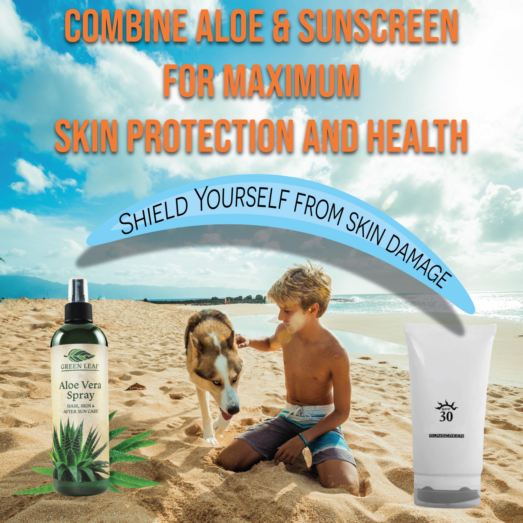 Green Leaf Naturals Aloe Vera Spray as a versatile hair gel and styling aid