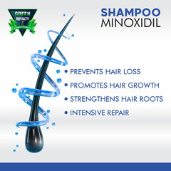 green royalty minoxidil shampoo sulfate-free label detail