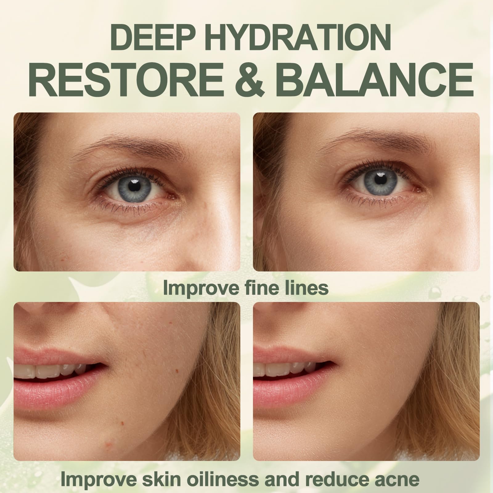 GreenBliss cleanser applied on skin indicates gentle cleansing and barrier support