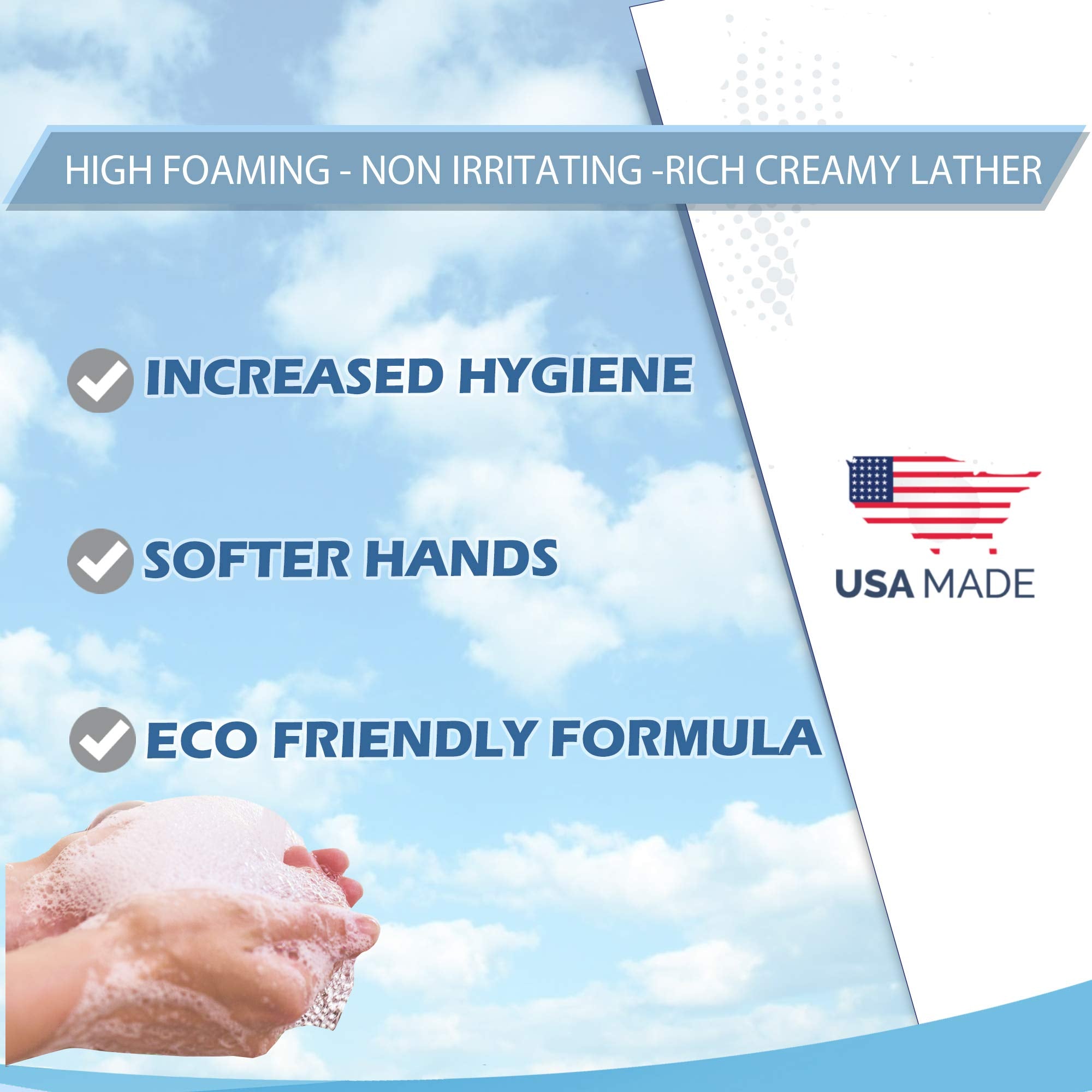 GreenFist Angel Foam wide-lather closeup for smooth hand washing.