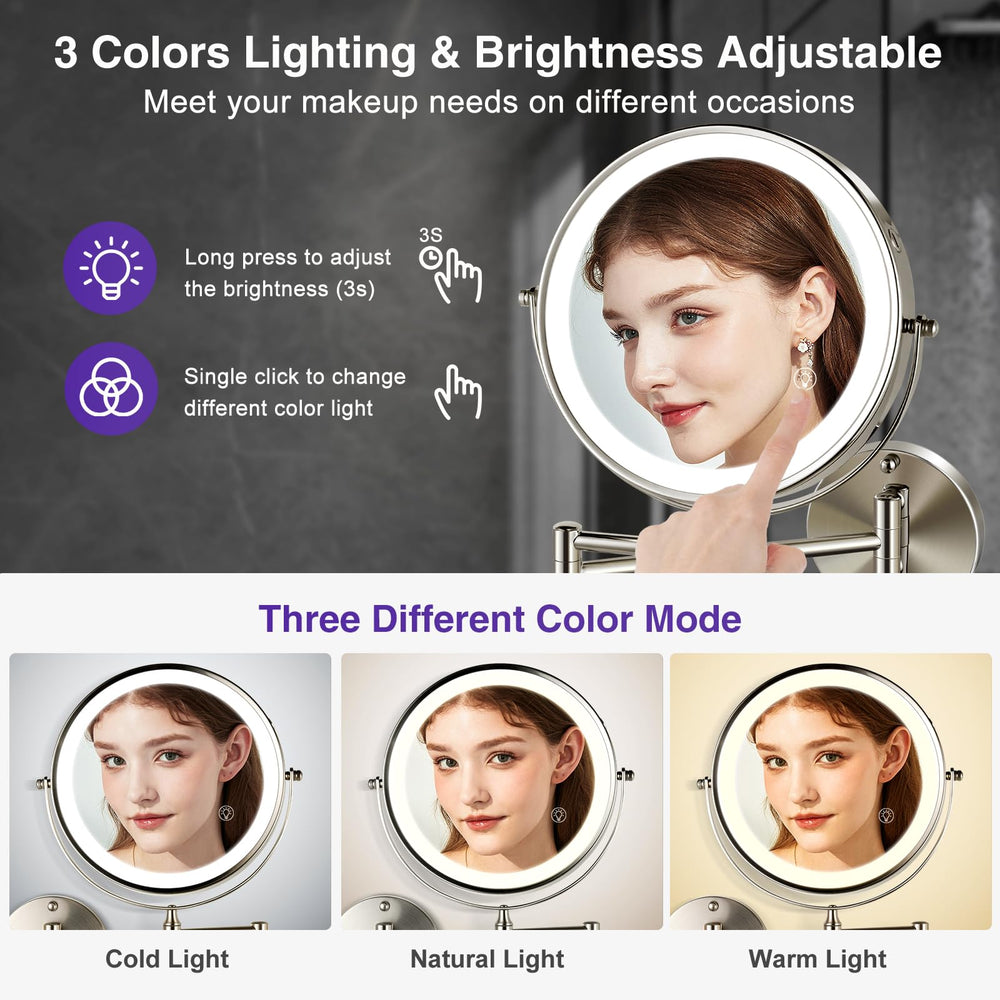 GREENFROM 15x-detail shot highlights precise lash, brow, and skincare tasks