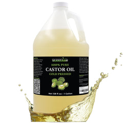 GreenIVe Castor Oil bottle pour shows pure, hexane-free oil for lashes and skin.