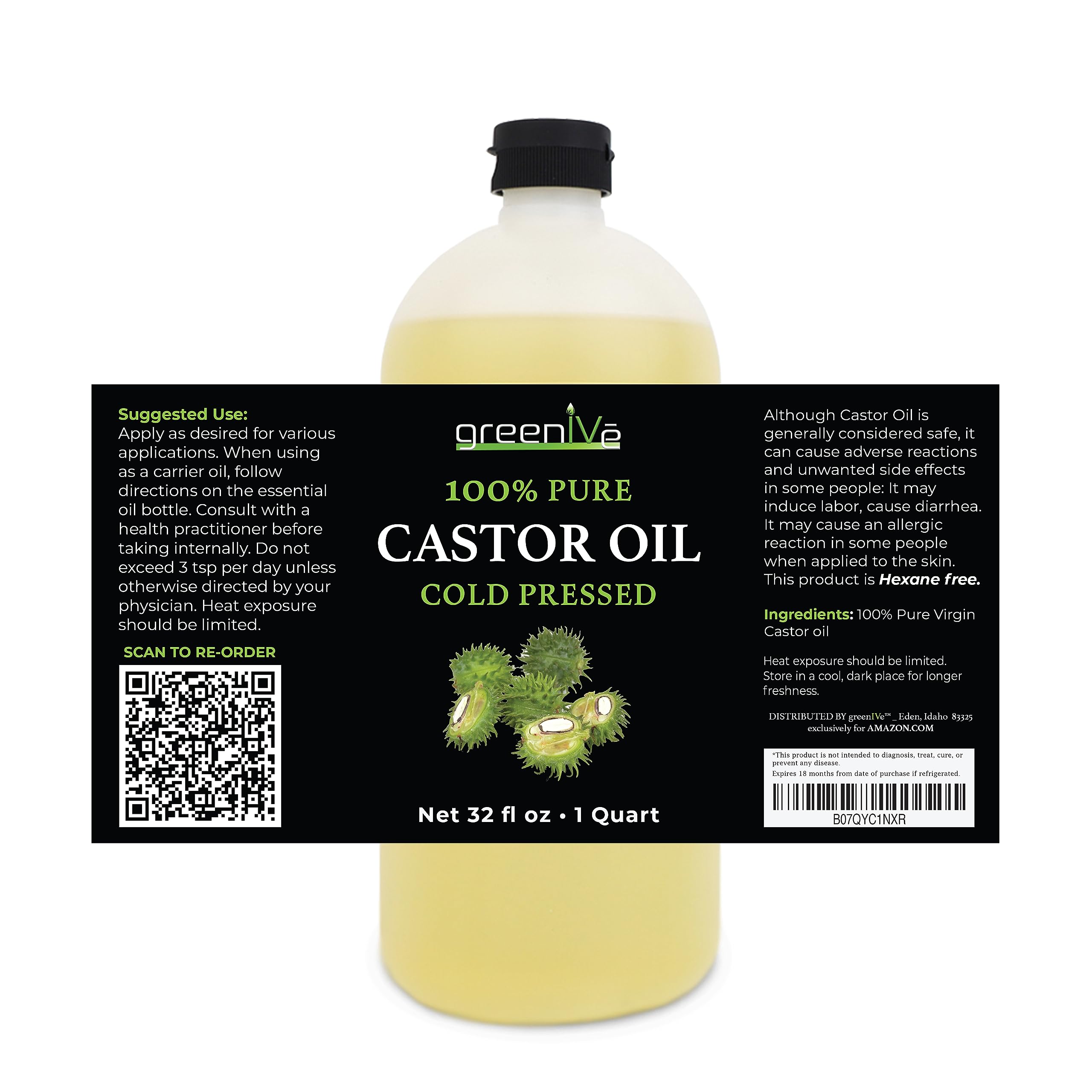 GreenIVe castor oil being applied to hair with precision wand.