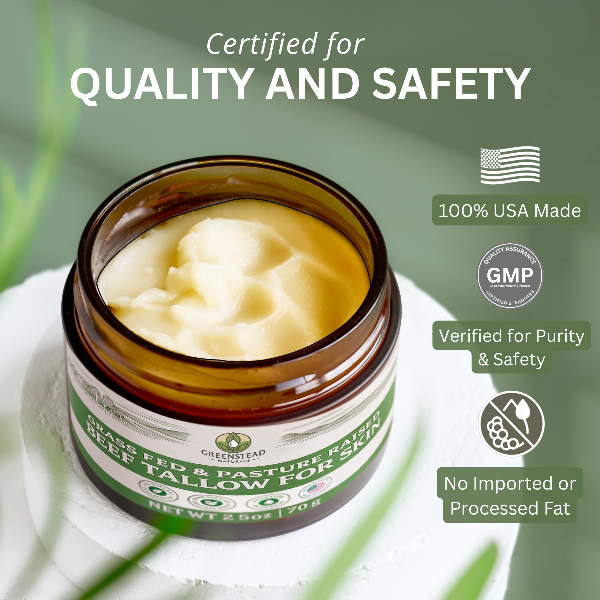 Greenstead Naturals cocoa-butter hydration for rich moisture and resilience.