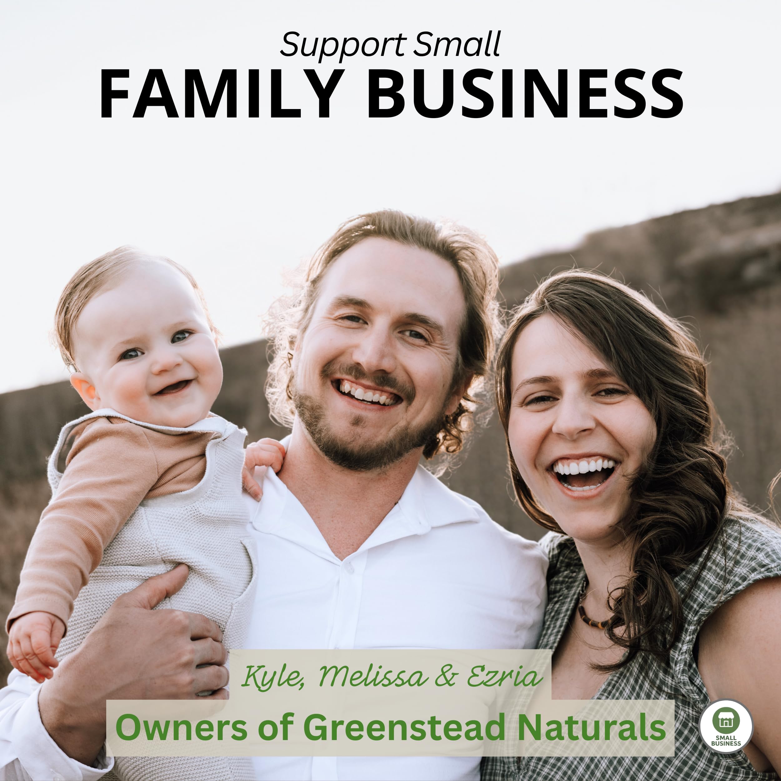 Greenstead Naturals family-story-ethics portrait communicates trust and quality