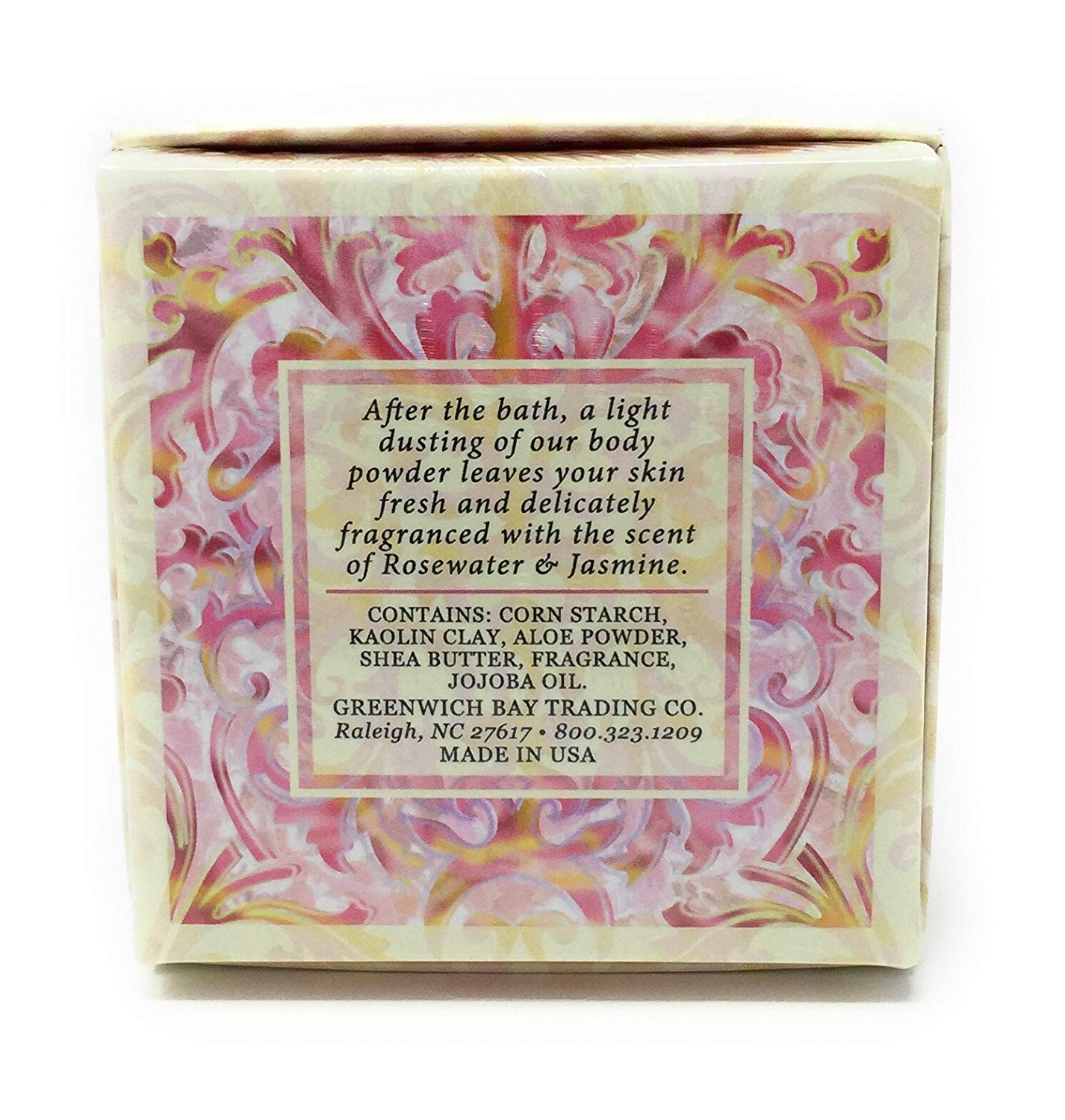 Greenwich Bay dusting powder 2-pack gift box communicates value and gift-ready presentation.
