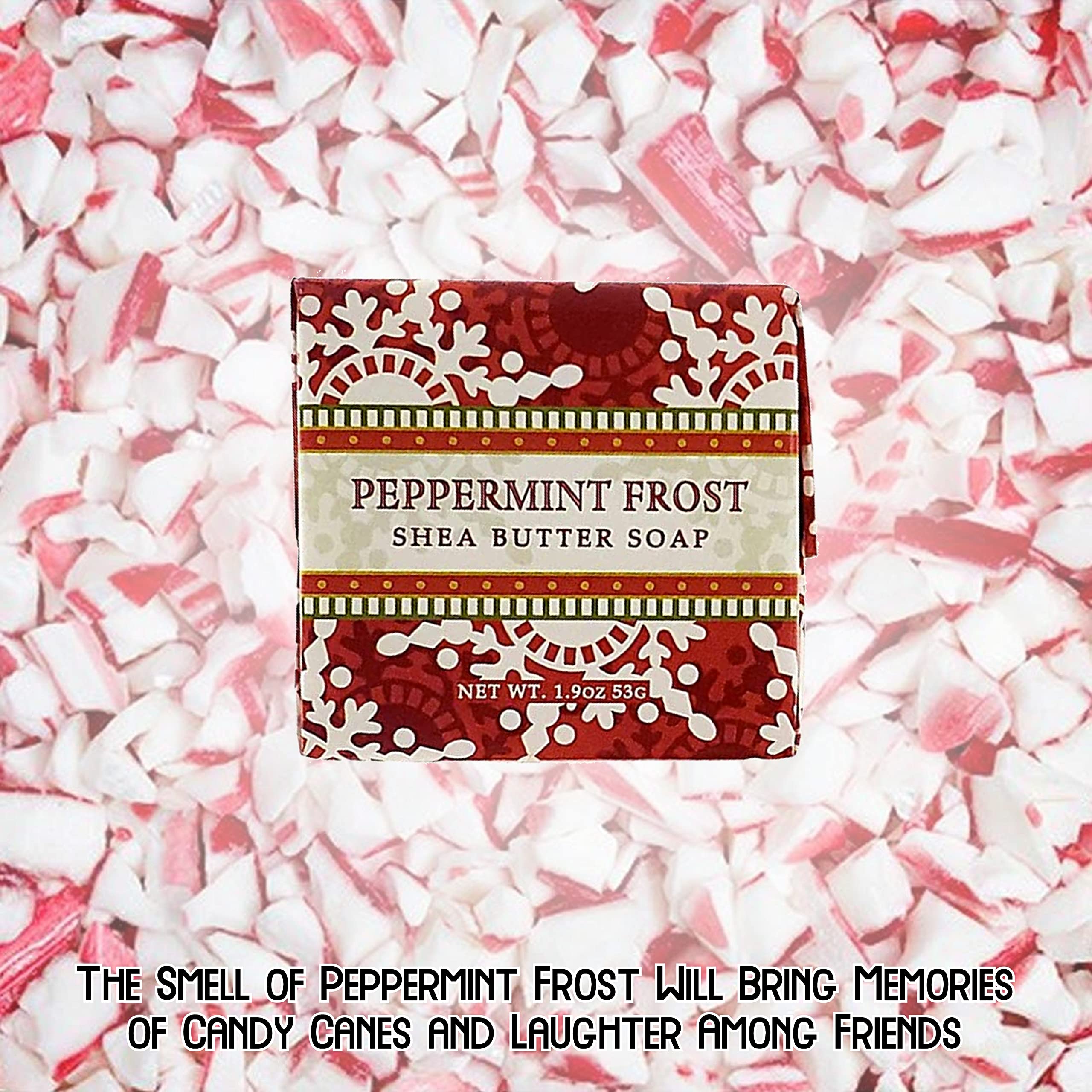Greenwich Bay Fresh Holly soap bar with strong sweet aroma for winter showers.