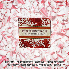 Greenwich Bay Fresh Holly soap bar with strong sweet aroma for winter showers.