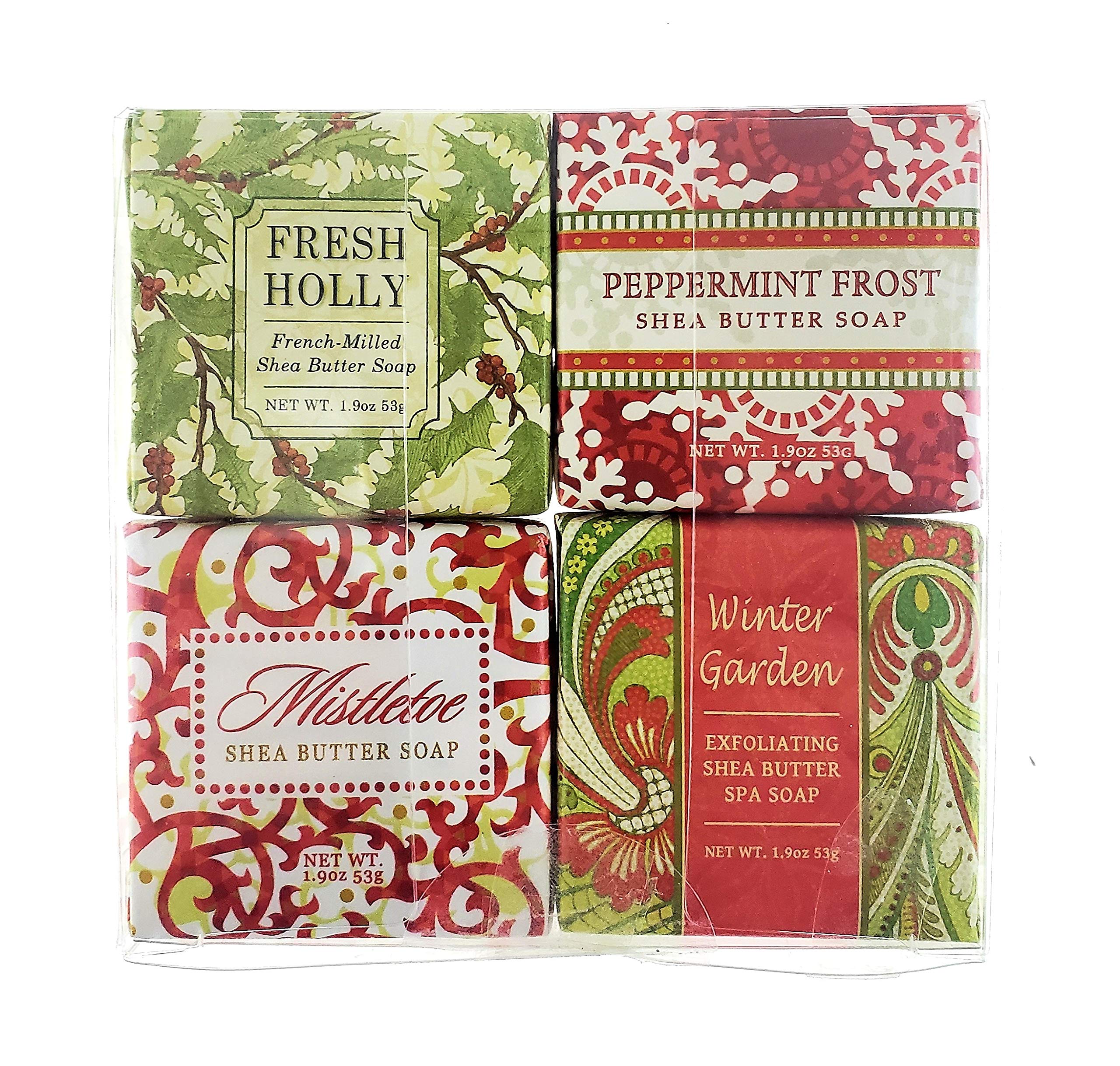 Greenwich Bay holiday soap sampler front box showcases gift ready presentation.