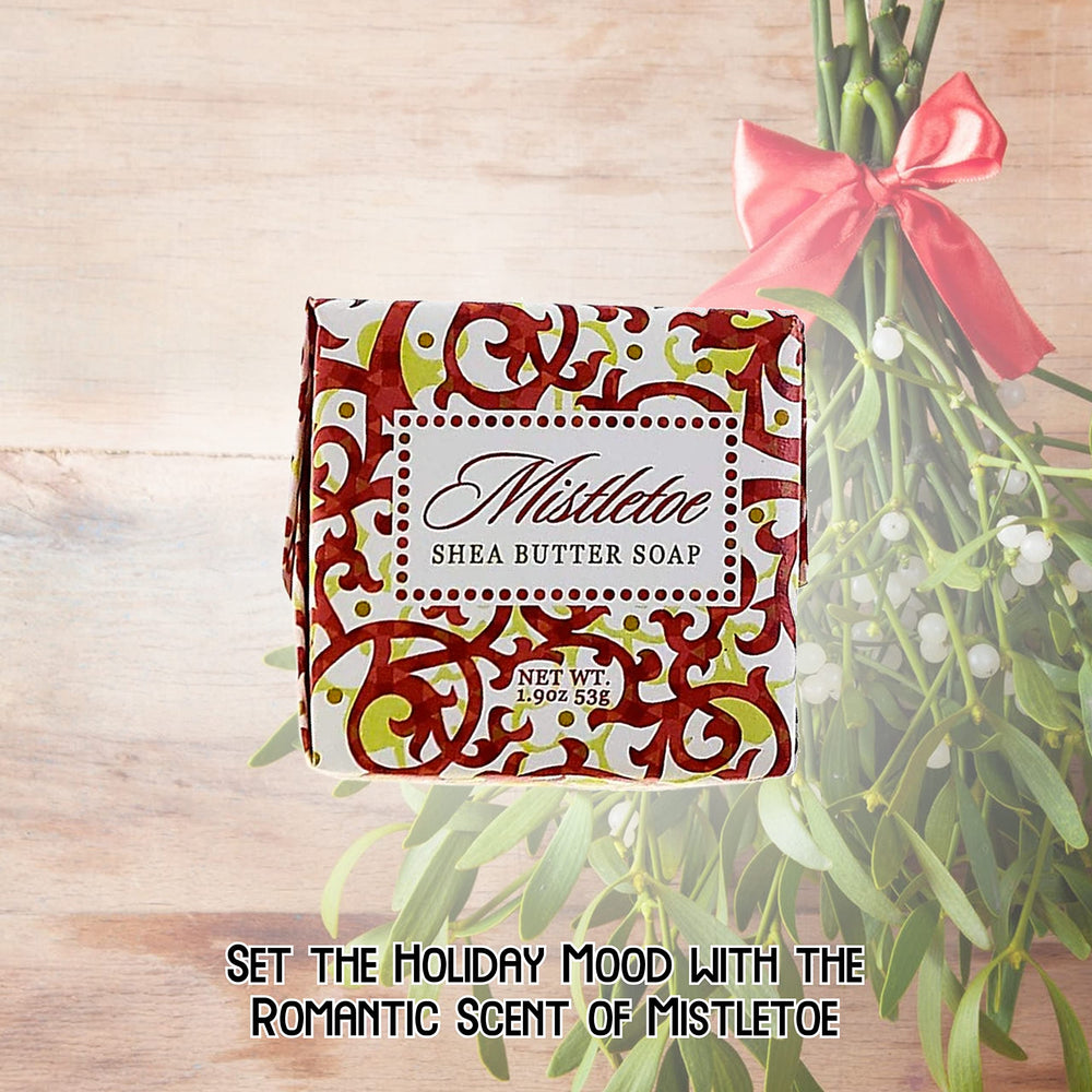 Greenwich Bay holiday soap sampler gift wrap highlights festive packaging.