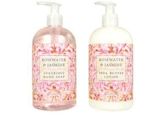 Greenwich Bay Trading jabón de manos y loción Rosewater Jasmine, conjunto ideal para regalo y uso diario.