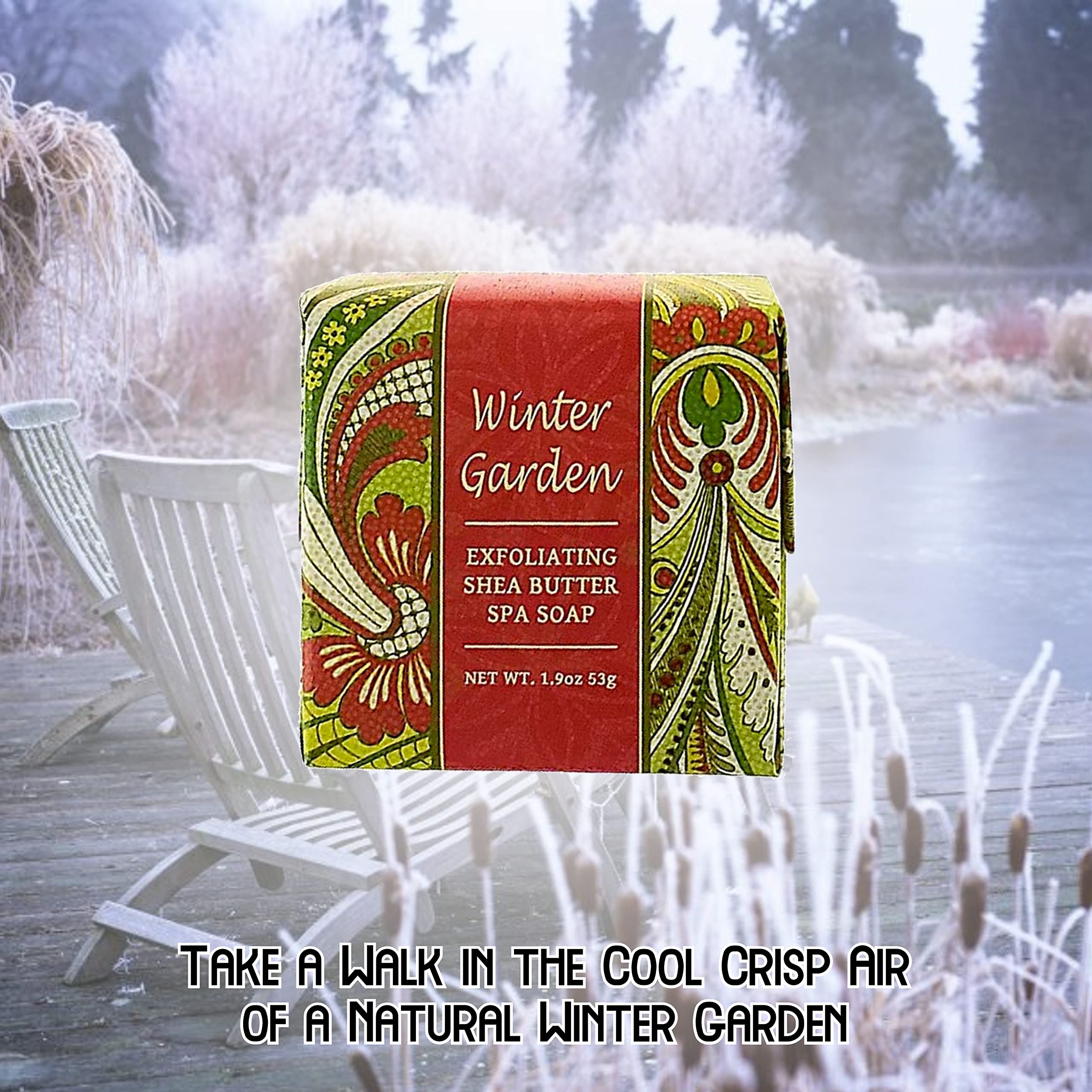 Greenwich Bay Peppermint Frost soap bar offers refreshing minty scent for quick washes.
