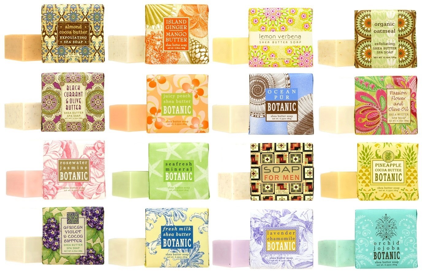 Greenwich Bay Soap Sampler 16 bars showcasing fragrance variety ideal for gifts.