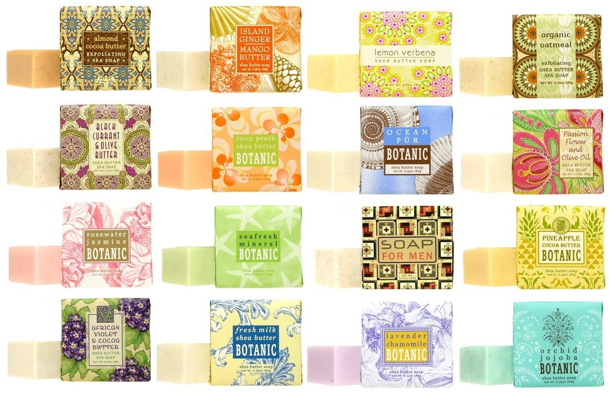 Greenwich Bay Soap Sampler 16 bars showcasing fragrance variety ideal for gifts.