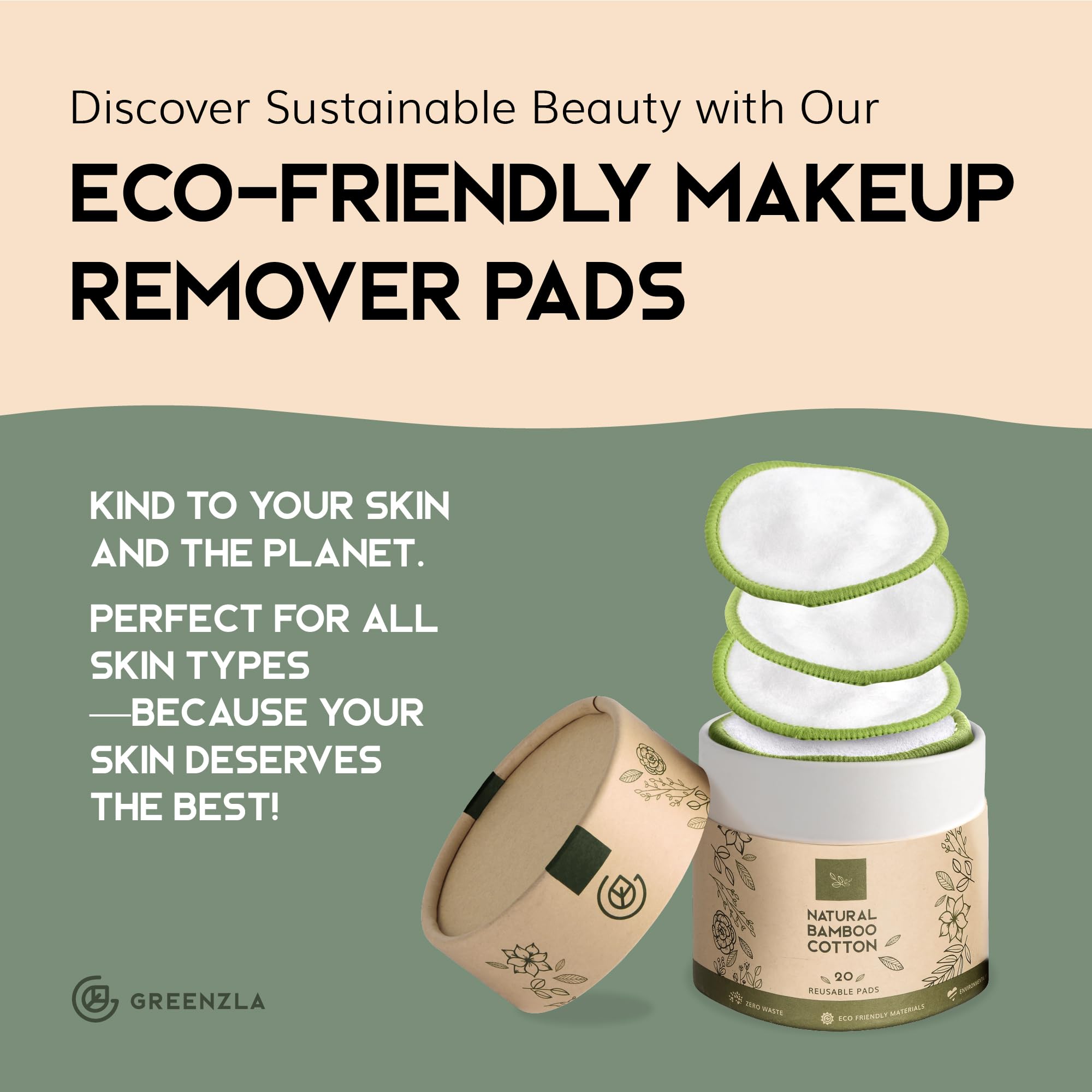 Greenzla daily routine with pads and cleanser supports a sustainable skincare approach.