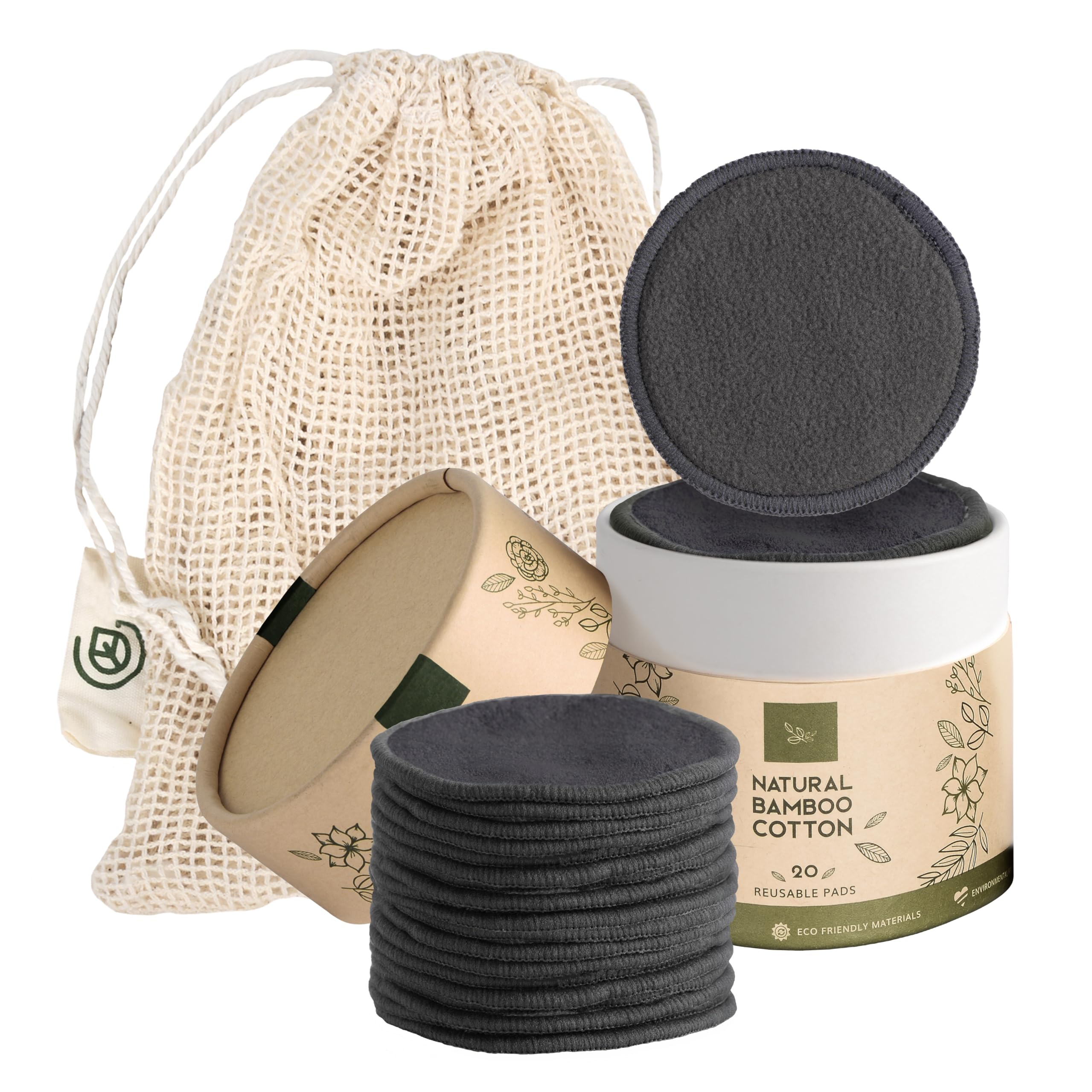 Greenzla reusable makeup remover pads packaging highlights eco-friendly skincare solution.