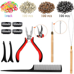 GrennMauler Hair Tinsel Kit included tools aid easy at home extensions.