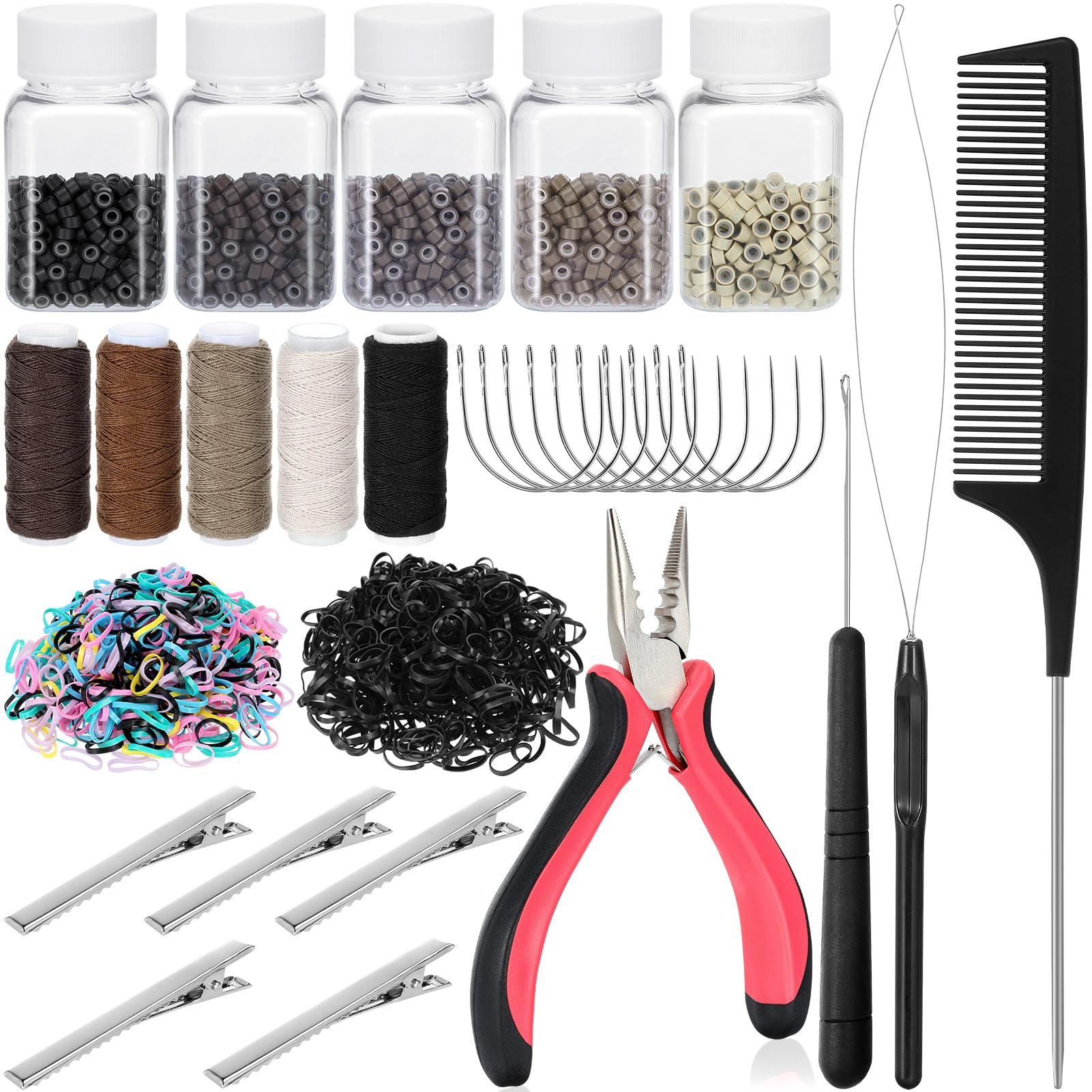GrennMauler micro ring beads in black with silicone liner for gentle grip