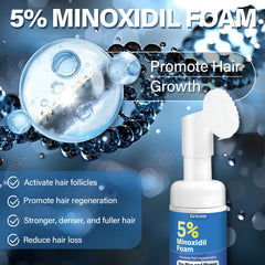 Greoay application point on scalp demonstrates targeted coverage for thinning zones