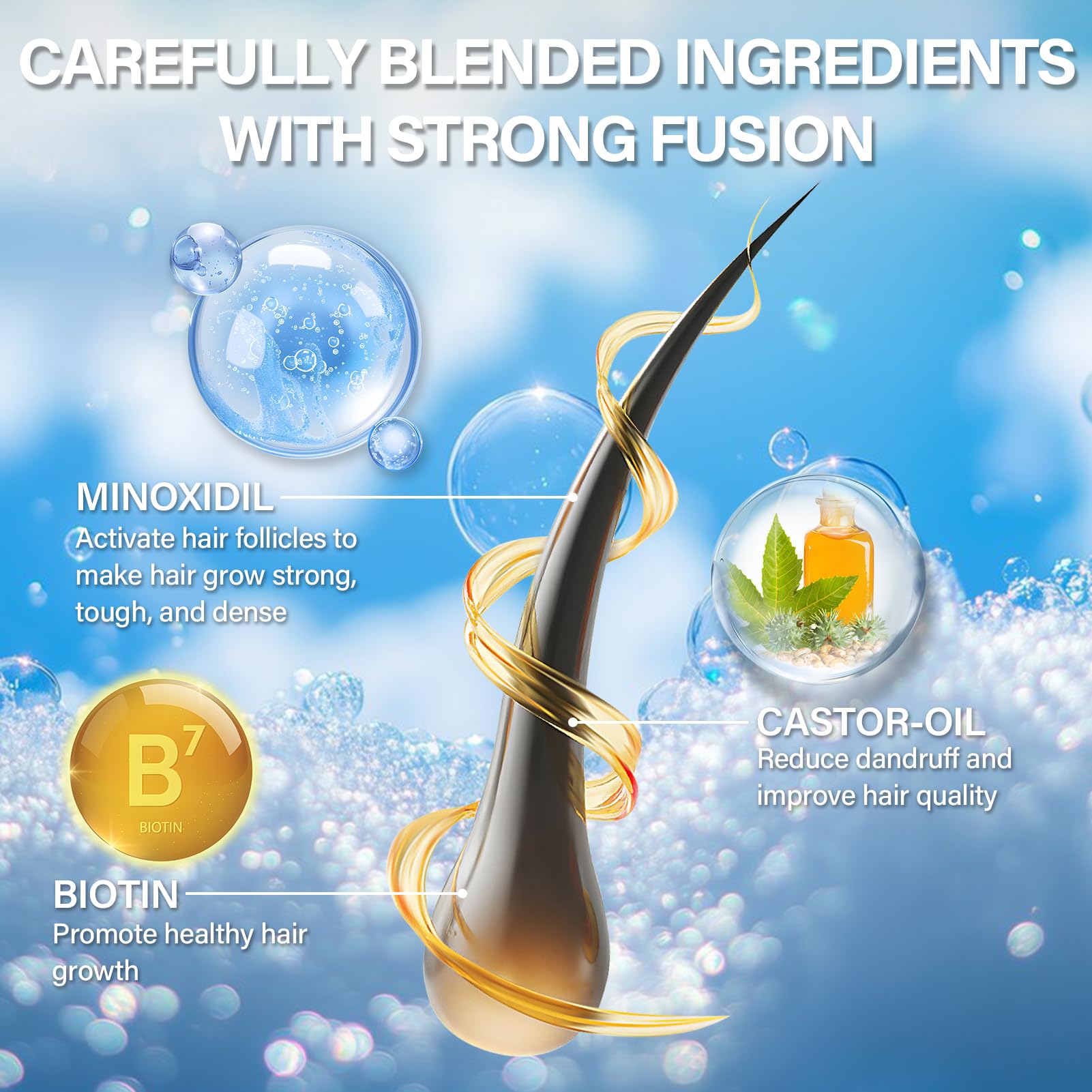 Greoay hair-growth-foam application scene showcases everyday use and potential scalp health benefits