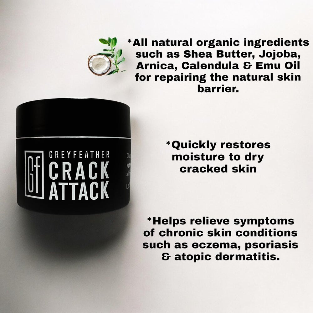 Greyfeather Crack Attack Hand Cream being massaged into dry hands after washing.