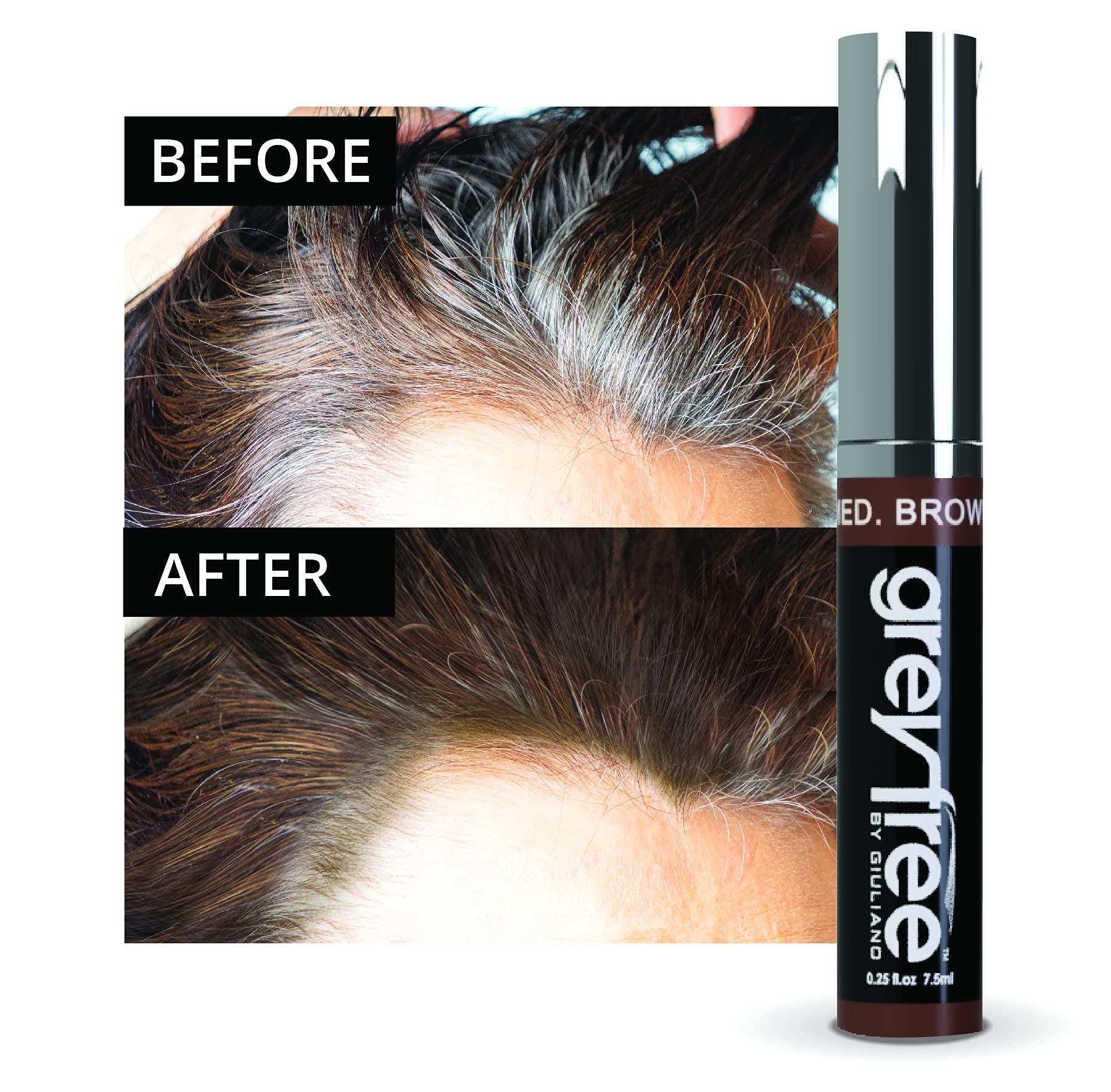 Greyfree salon-approved formula delivers natural finish and 100% gray coverage.