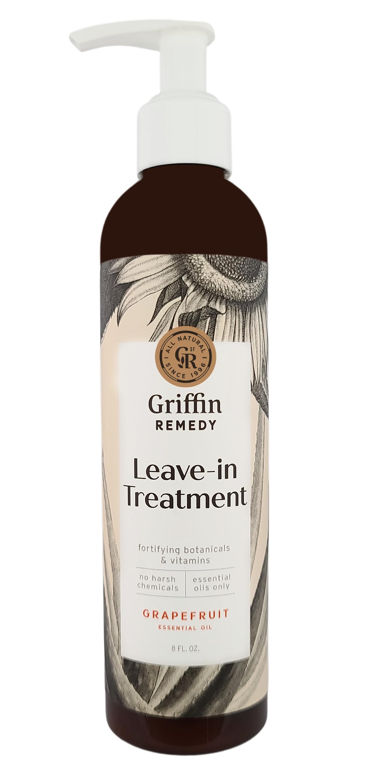 Griffin Remedy leave-in conditioner with organic sage and nettle promotes natural gloss.
