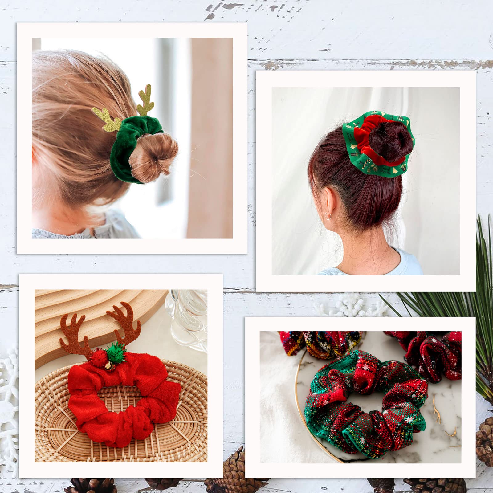 GrliTra velvet-elastic hair scrunchie closeup—stretchy non-slip grip for secure ponytails.