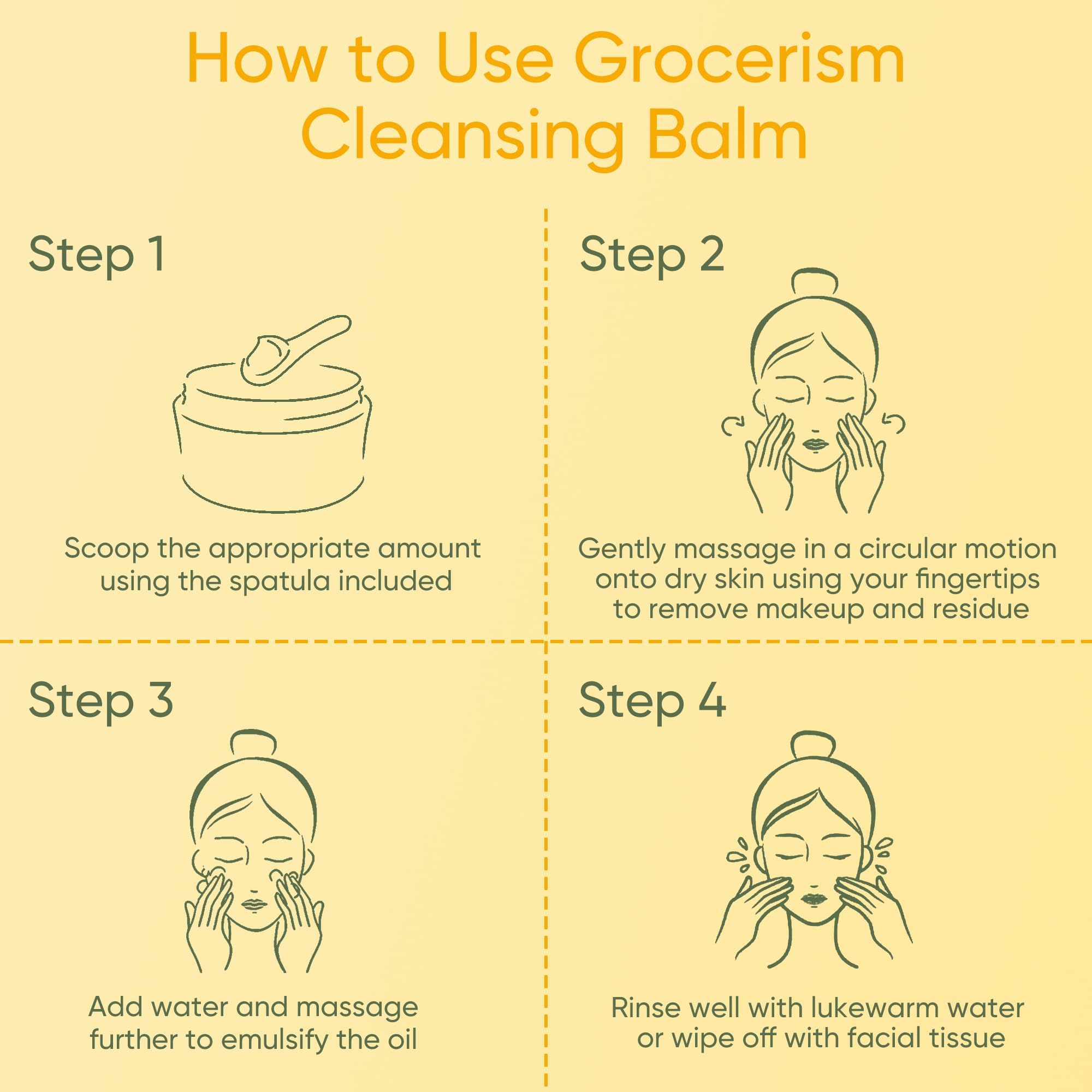 Grocerism finished clean skin emulsion finish shows nourished look