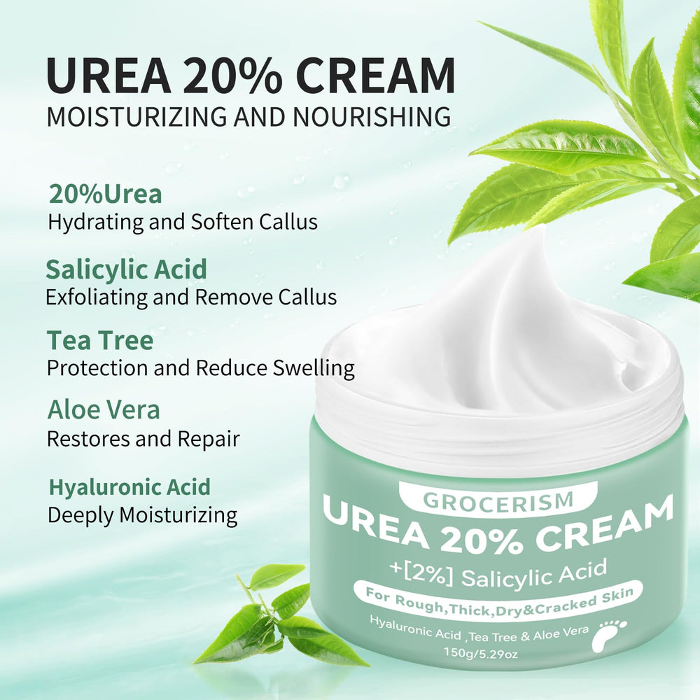 Grocerism Urea Cream 20% elbows and knees application for multi-area care.