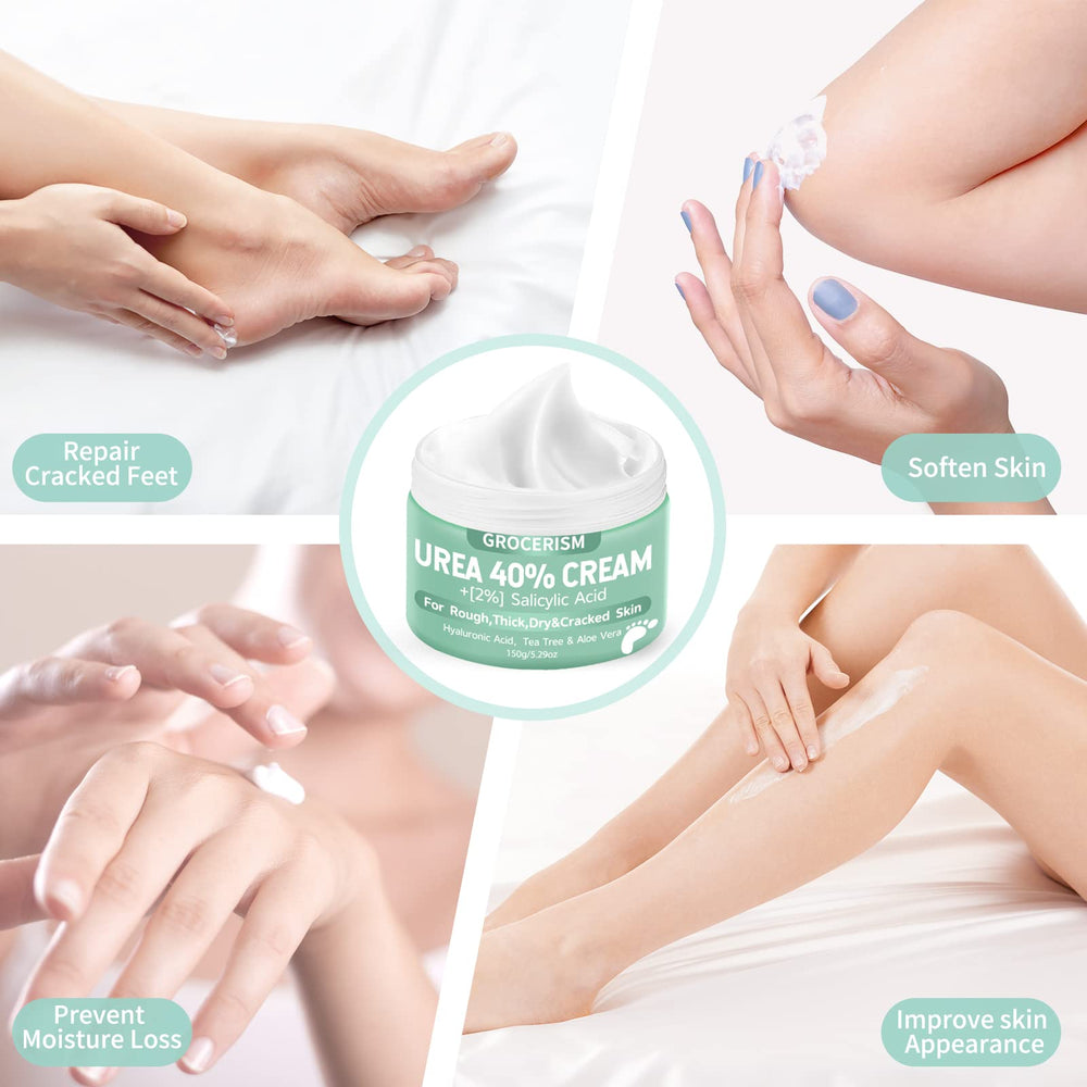Grocerism Urea Cream 40% with Hyaluronic Acid boosts skin hydration and suppleness