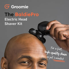 Groomie BaldiePro ergonomic handle for comfortable, precise control.
