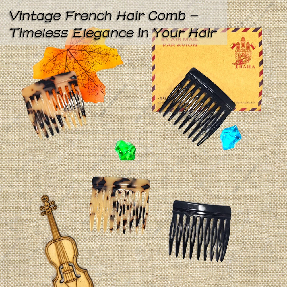 Groqrsn French side comb worn in hair for a polished look