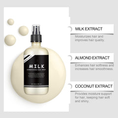 Grospe conditioner primer spray ingredients almond coconut oat milks for softness