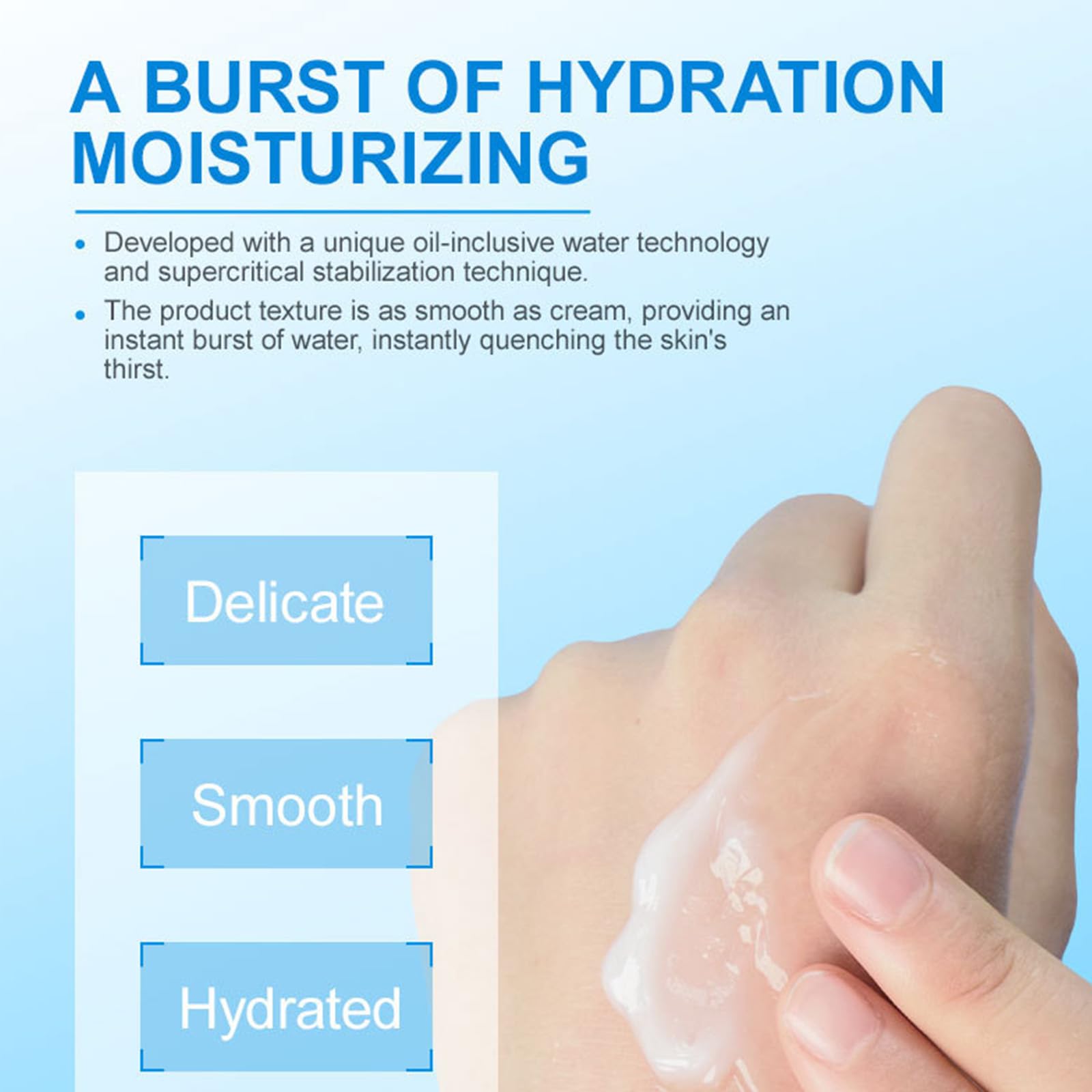 Grospe Pore Invisible Cream providing a hydration burst on skin.