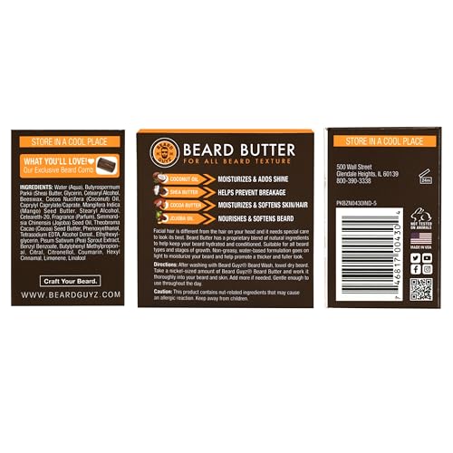 Grow Alpha Beard Butter Original label shows USA origin and quality