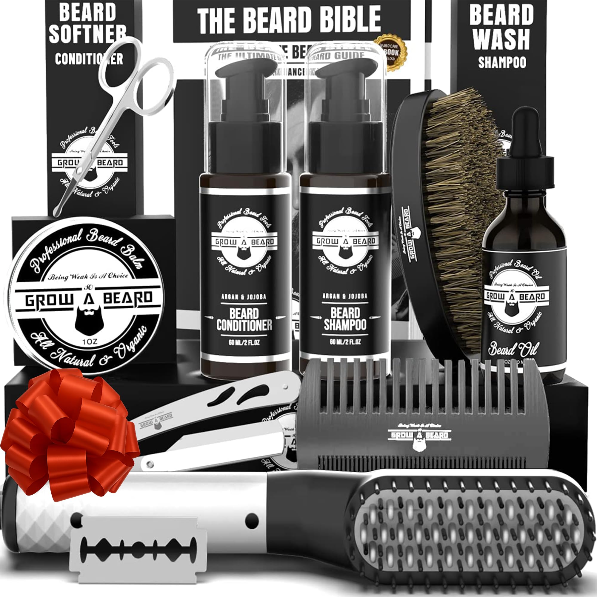 Grow Alpha Beard straightener kit visual: precise styling for all beard lengths.