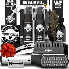 Grow Alpha Beard straightener kit visual: precise styling for all beard lengths.