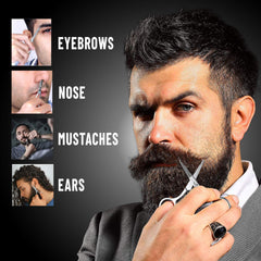 Grow Alpha Mustache Scissors stainless steel for precise shaping