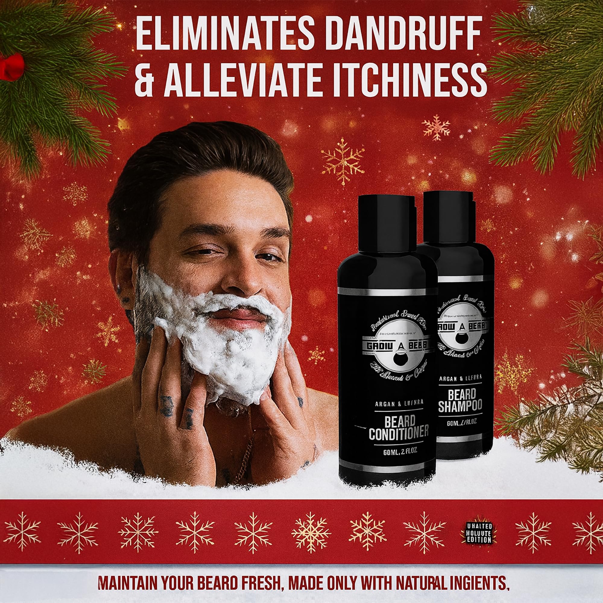 Grow Alpha unscented growth oil visual: natural conditioning for beard hair.