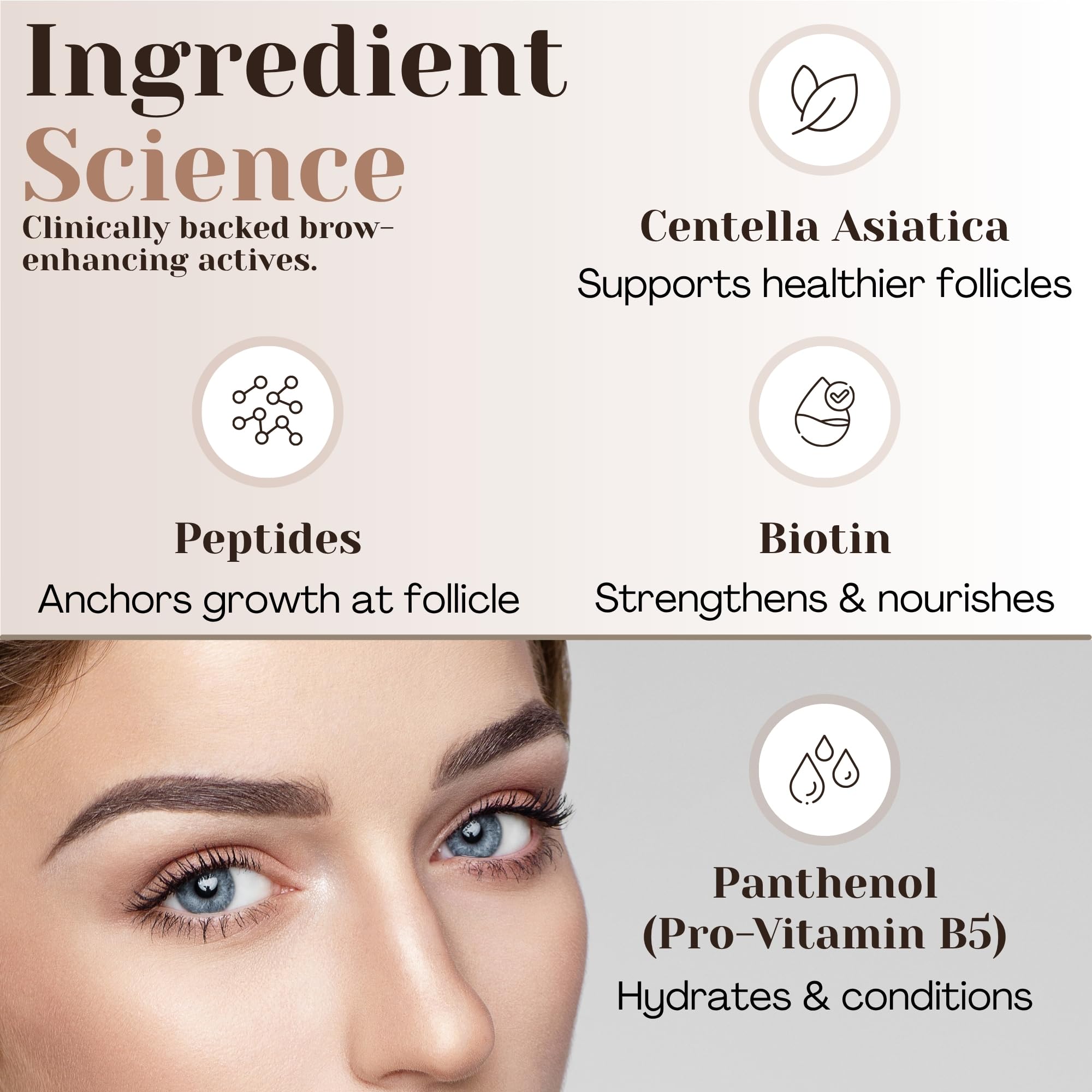 Grow Labs vegan cruelty-free label signals safe, ethical brow care.