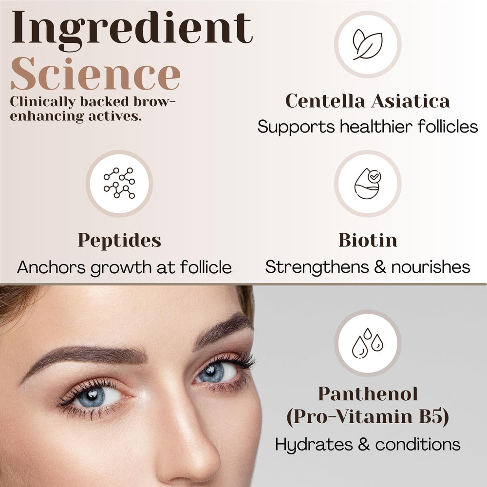 Grow Labs vegan cruelty-free label signals safe, ethical brow care.