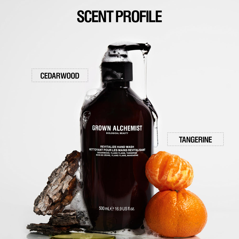 Grown Alchemist Aroma-ylang-mandarina crea una experiencia relajante durante el lavado.
