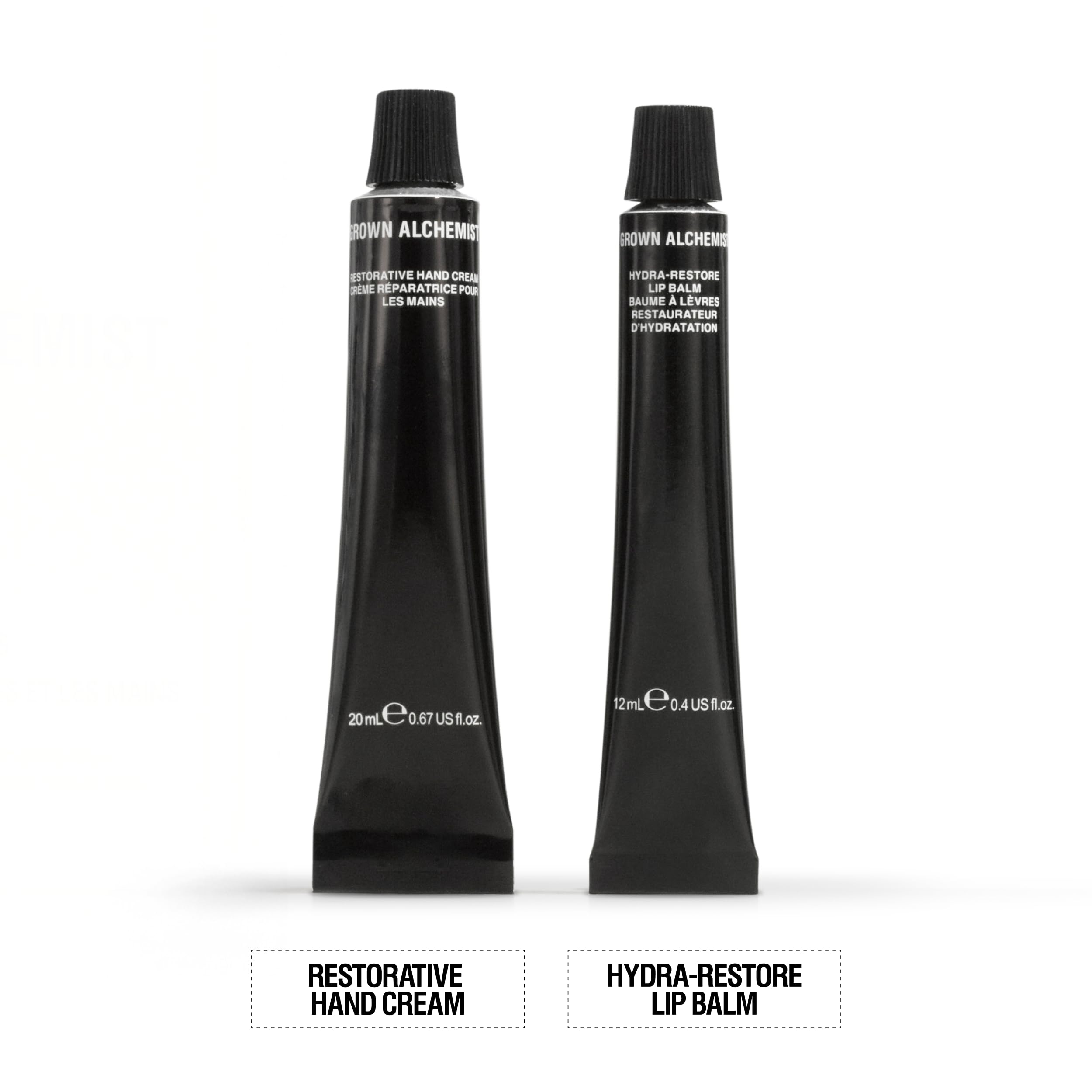 Grown Alchemist holiday gift-set illustration highlights a pampering skincare duo.